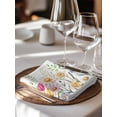 thumbnail image 6 of Wildflowers Cloth Napkins Set of 4 Reusable Dinner Napkins, Spring Country Tulip Butterfly Floral Leaf Cocktail Napkin Washable Table Napkins for Wedding/Holiday Party/Baby Shower 20"x20", 6 of 7