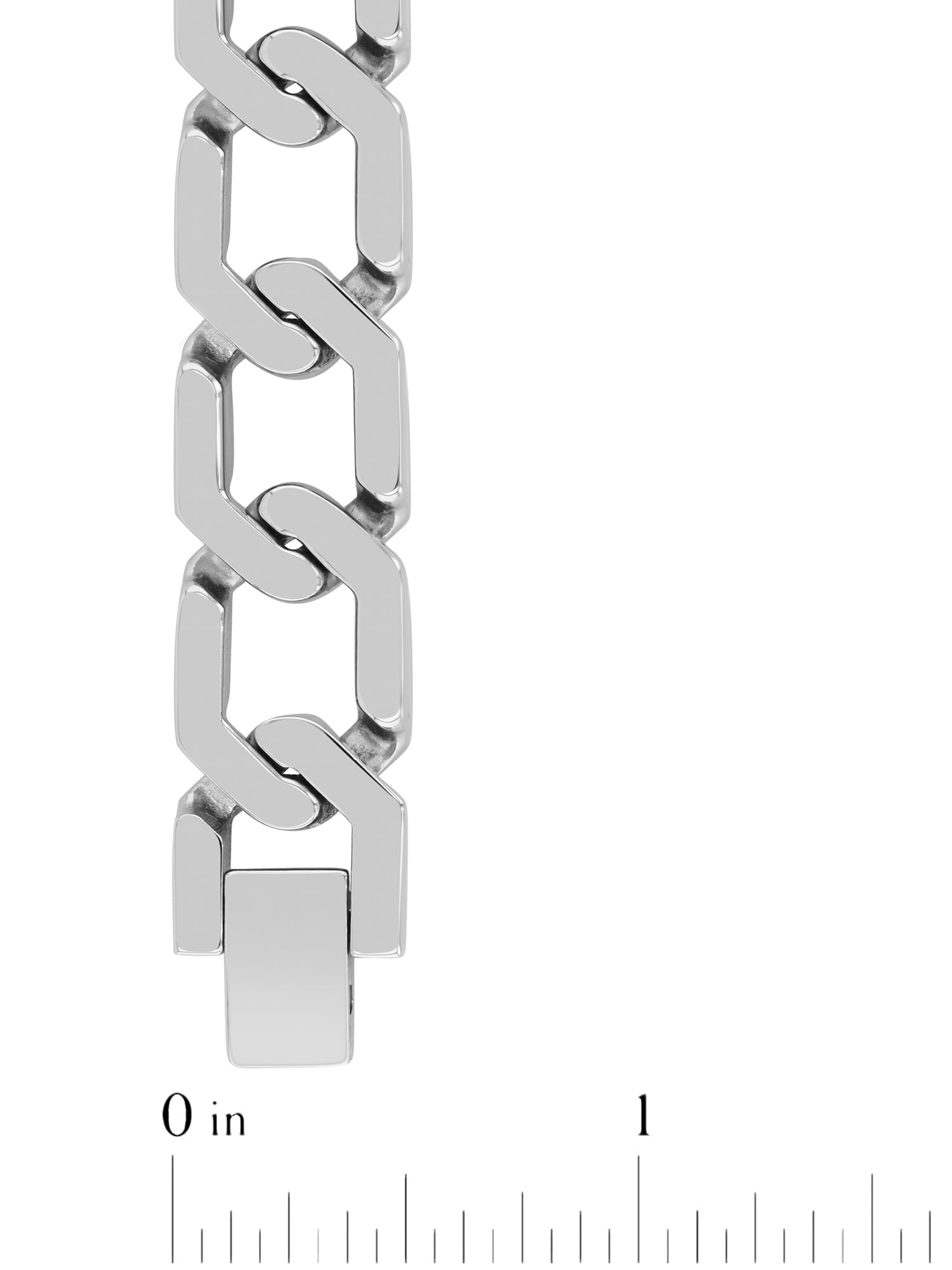 Brilliance Fine Jewelry Men's Stainless Steel Hexagon 9" Link Bracelet