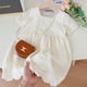 thumbnail image 5 of Vestido de manga abullonada hueca para niñas, vestido de verano de manga corta con encaje para niños, 5 of 6