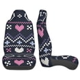 thumbnail image 3 of Sikiie Pixel Heart Winter Car Seat Protector 2 Pack Car Seat Cushion Mat, Car Seat Covers for SUV, Truck, Van, 3 of 7