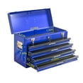 thumbnail image 4 of FFZ 20 inch Steel Portable Tool Box Drawers Storage Organizer Metal Lock Closure Powder-Coated Cabinet Blue, 4 of 12