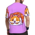thumbnail image 2 of Wukai Corgi In Sushi Roll Print Men's Short-Sleeved Mesh T-Shirt,Quick-Dry Short Sleeve Workout T-Shirt-Medium, 2 of 8