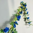 thumbnail image 5 of Artificial Rose Flower Vine String Lights,20 LED Battery Operated Blue Rose Flowers Ivy Garland Fairy Lights for Valentine's Day Wedding Birthday Garden Party Decoration, 5 of 7