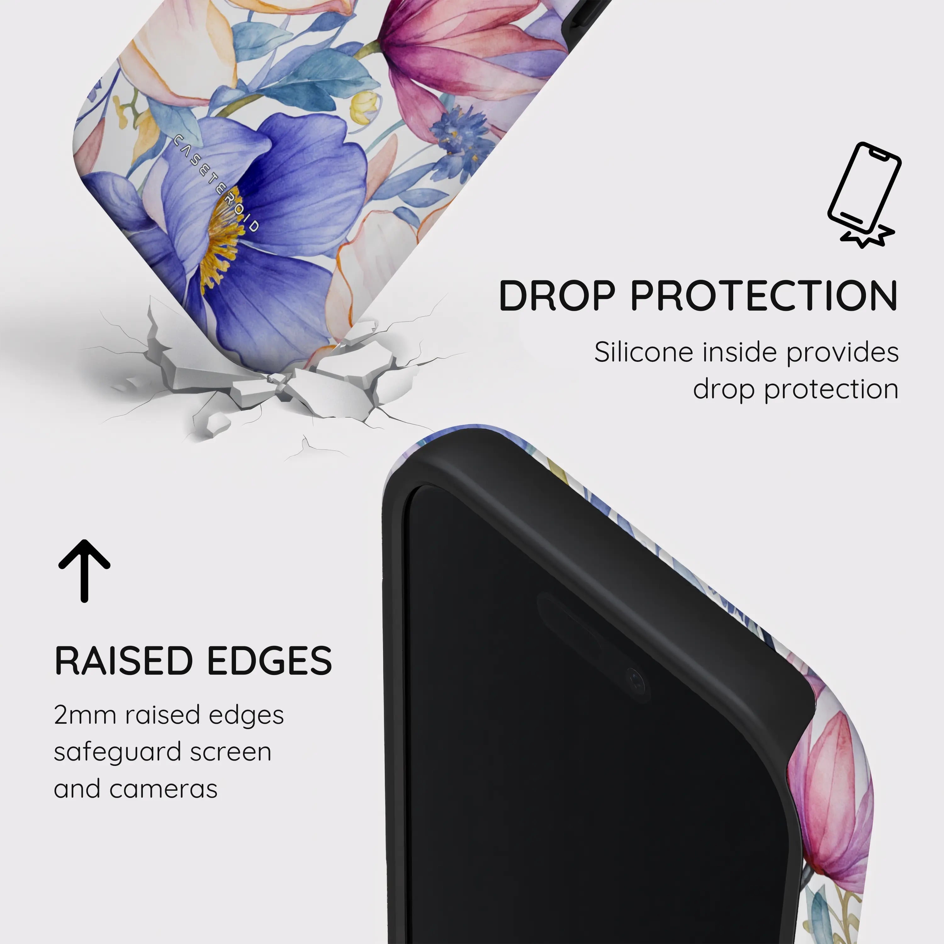 CASETEROID Tough Case for iPhone 17 – Dual-Layer Protection, Shockproof [Compatible with MagSafe] – Blossom Haven Case