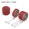 thumbnail image 2 of Uxcell 4 Roll 4 Yard 13.5/27mm Self Adhesive Crystal Rhinestone Ribbon for Crafts Project, Red, 2 of 5