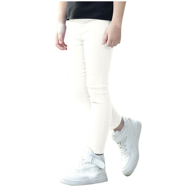 Pantalons Skinny Extensible pour Filles - Pantalons à Taille Élastique, 2-10 Ans, Mélange de Coton