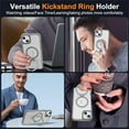 thumbnail image 5 of for iPhone 15 Case with Invisible  Ring Stand Translucent iPhone 15 Phone Case 6.1" [Compatible with MagSafe][-Grade Drop Protection][Great Grip Feeling], Titanium Grey, 5 of 16