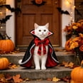 thumbnail image 4 of Pet Halloween Vampire Cape, Bat Bow Cosplay Cloak, Halloween Costume Outfit For Cats Small Dogs, 4 of 5