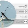 thumbnail image 3 of Wood Wall Clock - Unique Modern Silent Non-Ticking Living Room Retro Decor, for Home Office 11.8 inch, 3 of 4