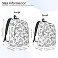 thumbnail image 3 of Picia Hand Drawn Turtle Printed Canvas Daypack - Stylish and Durable Vintage Compact Backpack - Class, Work, Travel, or Laptop Bookbag,Organized Compartments-Small, 3 of 6