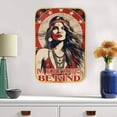 thumbnail image 2 of Hippie Girl In A World Where You Can Be Anything Be Kind Pictures Decor Vintage Decor Crystal Porcelain Painting Wall Art Home Decoration 12"x8" Desk Shelf Decor Black Framed, 2 of 8