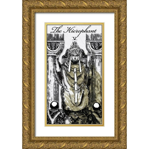 Sommers, Mindy 20x32 Gold Ornate Wood Framed with Double Matting Museum Art Print Titled - The Hierophant