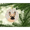 thumbnail image 2 of French Bulldog Fawn #1 Christmas Ceramic Ornament 2.8 in x 2.8 in, 2 of 3