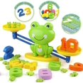 thumbnail image 2 of ZHAOCHENG Juguete Montessori de escala matemática, juego de matemáticas de equilibrio de rana con escala y accesorios, juguete educativo de conteo y aritmética, regalo para niños y niñas de 3 años en, 2 of 5