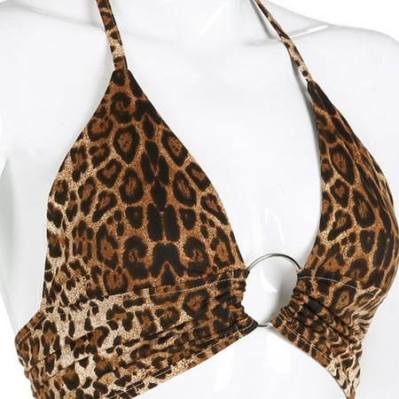 leopard backless top