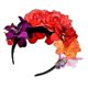 thumbnail image 1 of Womens Mexican Simulated Rose Flower Crown Headband, 1 of 4