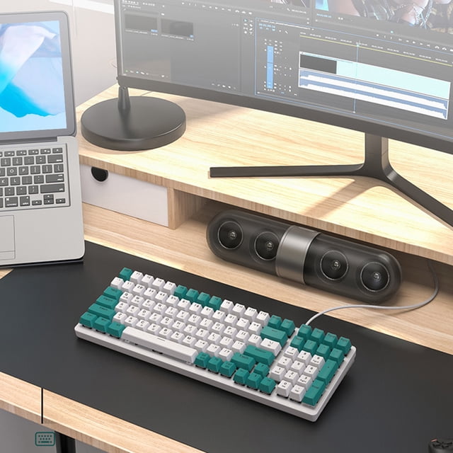Teclado RGB Gamer 9 efectos de iluminación teclado Hotswap teclado con cable para PC de escritorio