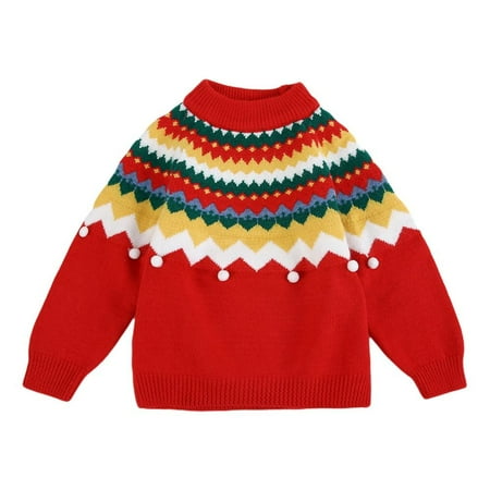 

Bobora Christmas Baby Girls Boys Sweater Pattern Long Sleeve Kids Knitting Pullover Winter Baby Girls Boys Clothes