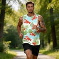 thumbnail image 5 of Satingcolo Sleeveless Tank Top for Men, Hawaiian Graphic Sleeveless Shirt, Summer Beach Daiyl Wear Tops, 5 of 6