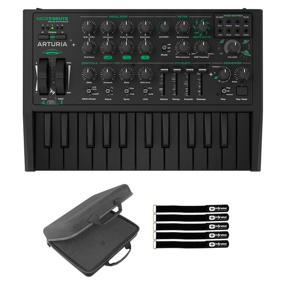Arturia MicroBrute UFO Limited Edition Monophonic Analog Synthesizer with Case Package