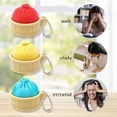 thumbnail image 4 of Cute Printed Bao Dumpling Clicker Fidget Keychain, Portable Steamed Bun Stress Relief Sensory Toy With Mini Basket, Anxiety Relief Pocket Key Bag Charm Gift For Kids Teens Adults Random Color, 4 of 6