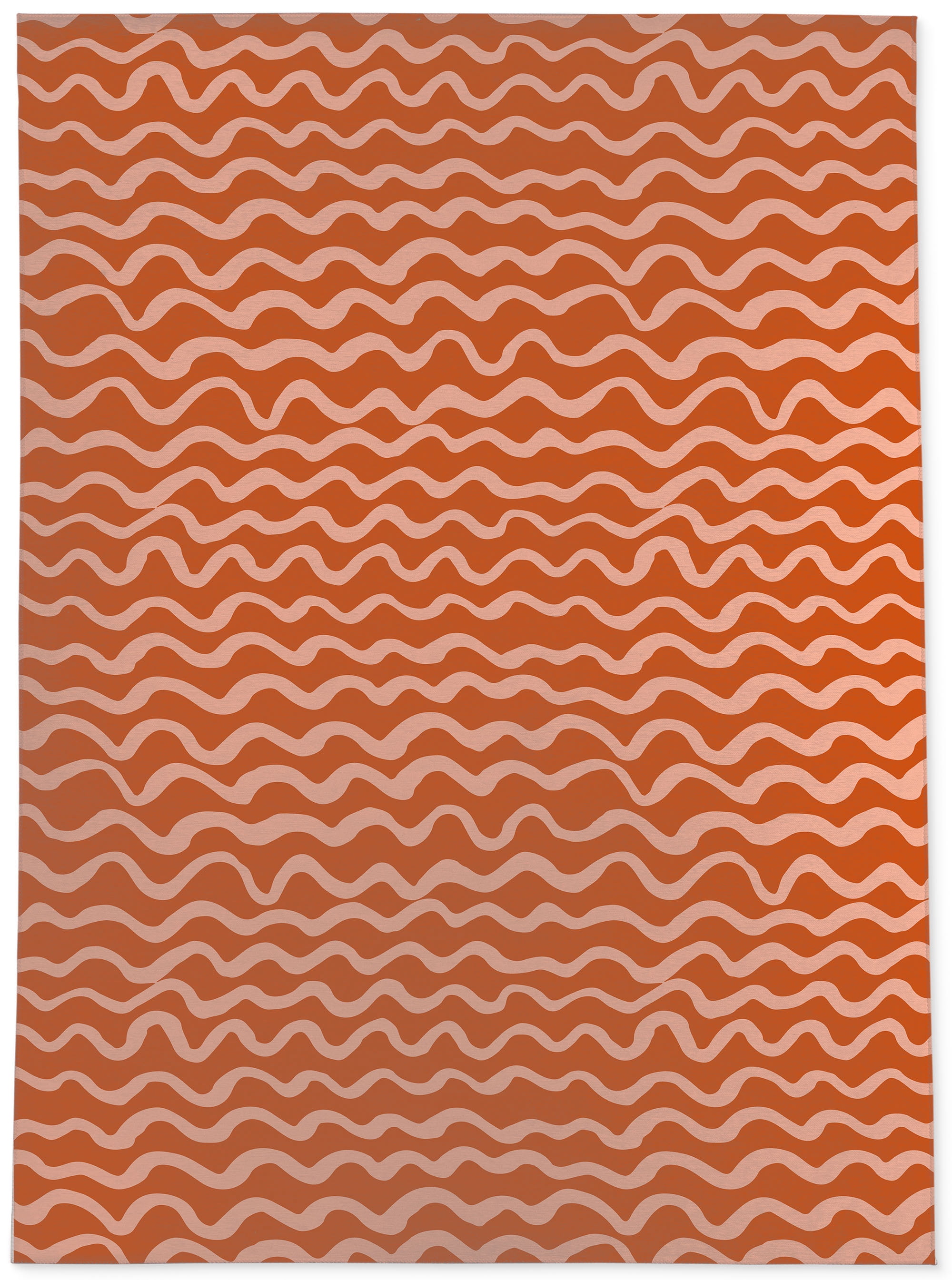 WAVES ABSTRACT TERRACOTTA Outdoor Rug By Kavka Designs - Walmart.com