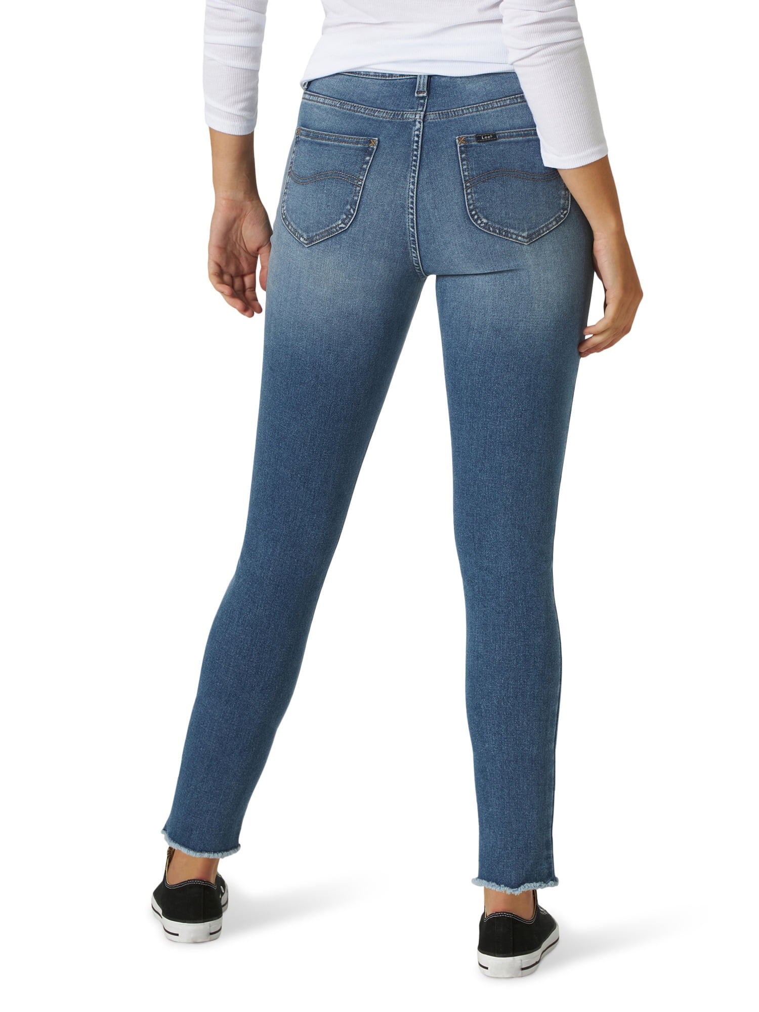 Lee Women's Heritage High Rise Button Fly Skinny Ankle Jean