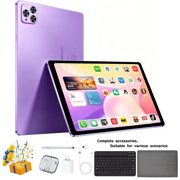 New Android Tablet 10Core 2.5Ghz/8GB RAM/256GB Storage/10.1-In 1920*1200 LED Screen/Dual SIM Card Callable/8800mah/Type-C/Webcam/With Leather Case, Keyboard, Stylus, Adapter, Earphones,OTC Connectors