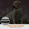 thumbnail image 5 of Collar para Perro, Collar de Nailon Reflectante Ajustable clásico con Malla Transpirable Acolchada Suave para Perros medianos, M, Negro, 5 of 5