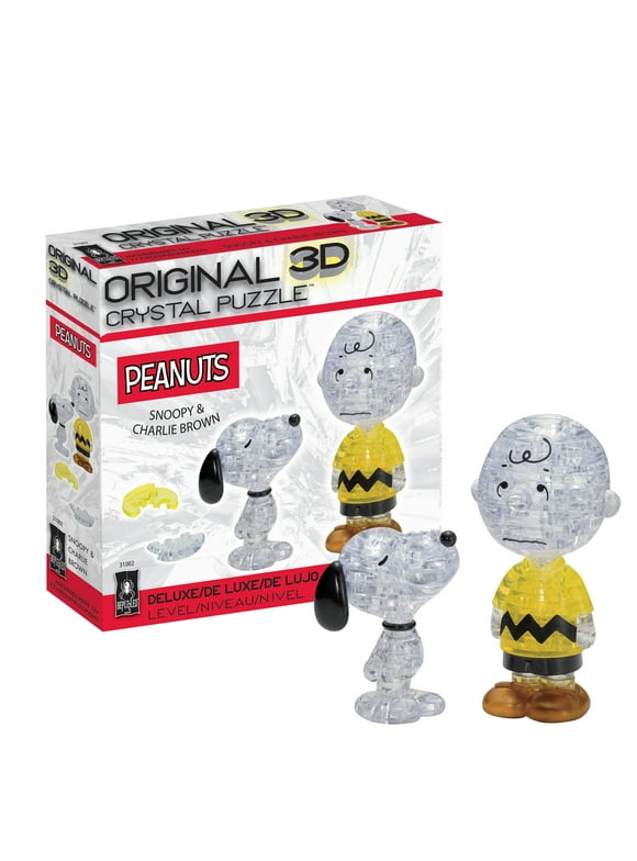 Snoopy and Charlie Brown Original 3D Crystal Puzzles by BePuzzled, Ages 12+