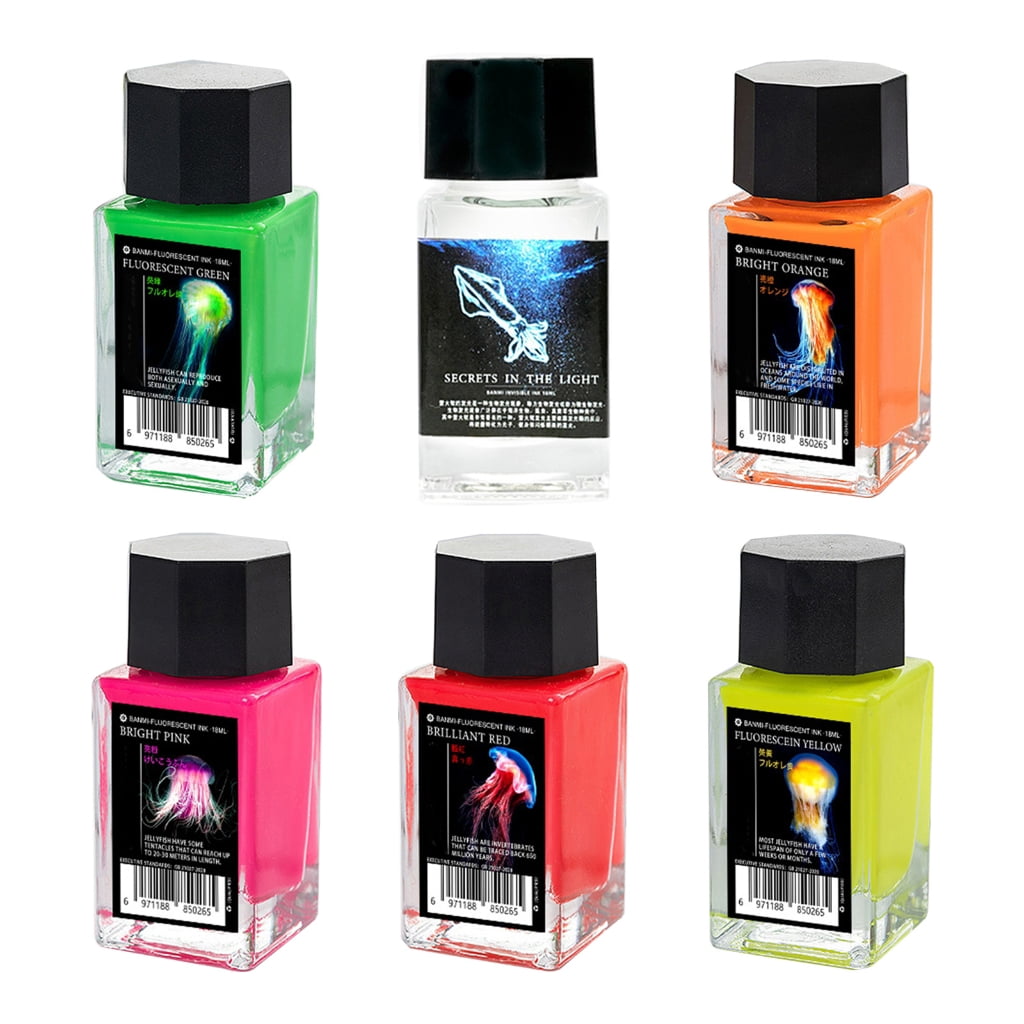 Invisible Ink with UV Light for Dip Pen Glass Dip 18ml Colored