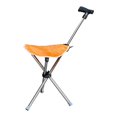 thumbnail image 2 of Bastón De Trekking Con Asiento, Plegable Y Portátil, Ideal Para Playa, Senderismo, Camping, Color Naranja., 2 of 8
