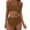 Khaki, variant on Womens Bathing Suits Modest High Waisted Bikini Sets Cute 2 Piece Swim Suit Spaghetti Strap Ruched Swimsuits