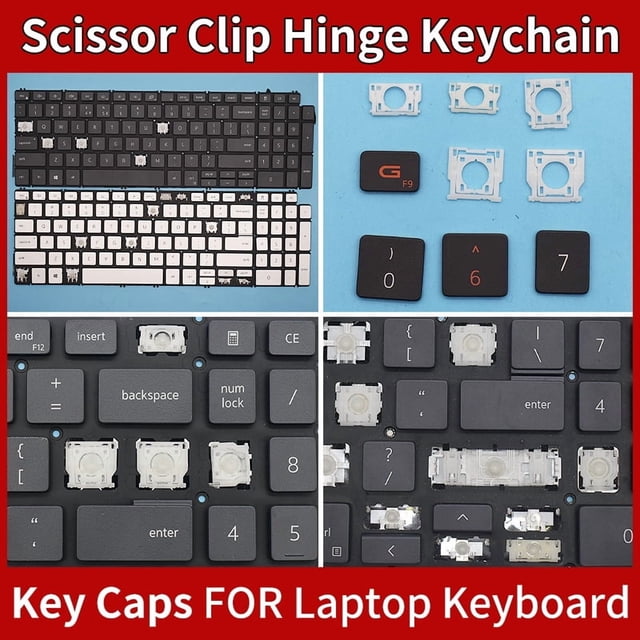 Replacement Keycaps Scissor Clip Hinge For DELL Inspiron 15-5502 5509 5505 5510 5590 5591 5598 5593 5584 3501 keyboard Keychain 3 Hinge