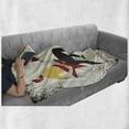thumbnail image 5 of Rock and Roll Soft Flannel Fleece Throw Blanket, Grungy Pattern of a Young Man Performing, Cozy Plush for Indoor and Outdoor Use, 50" x 70", Ivory Multicolor, by Ambesonne, 5 of 5