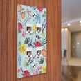 thumbnail image 3 of WIRESTER 4-Port Wall Plate for Keystone Jacks Modular Inserts Ethernet Cable, Vintage Botanical Flowers Plants Teal, 3 of 6