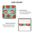thumbnail image 4 of Goofa Hand Drawn Strawberry Tissue Box Cover PVC Leather Tissue Holder Square Facial Tissue Case Facial Paper Organizer Dispenser for Bathroom, Vanity Countertop, 4 of 8