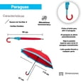 thumbnail image 3 of Paraguas Semiautomático Bastón Diseño Liso Color Rojo, 3 of 4