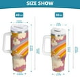 thumbnail image 6 of Yayeee 30oz Stainless Steel Tumbler with Straw and Handle Double-Wall Insulated Travel Water Bottle, Purple Retro Rainbow, 6 of 8