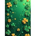 thumbnail image 3 of Green Shamrock St Patrick's Day Floral Backdrop Banner Party Background Decorations Lucky Props Event Decor Celebrations Festive Display, 3 of 7