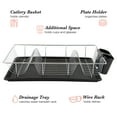 thumbnail image 4 of Kitchen Details 3 Piece Chrome Dishrack with Tray 19 " L x 3.9 H in Black, 4 of 12