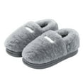 thumbnail image 2 of Slippers for Women Fuzzy Memory Foam Slippers Indoor Outdoor Shoes with Thick Sole and Heel Support Soft Warm Winter Home Footwear, 2 of 5