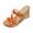 Orange, variant on Slides for Women Cork Wedge Platform Sandals Open Toe Dress Casual Strappy Slip on Pumps Shoes 2026 Summer Beach Shoes Orange Size 9