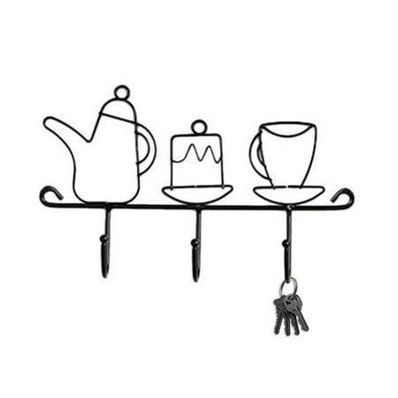 

Catinbow Key Holder Wall Mounted 3 Hook Key Rack Organizer Purse Hanger