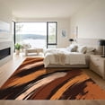 thumbnail image 3 of ODIKA 4'x6' Machine Washable Non-Slip Area Rug, Abstract Burnt Orange High Traffic Rug, Brown, 1158352, 3 of 7