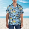 thumbnail image 5 of Uemuo Pirate Marine Animals Printed Regular Fit Short Sleeve Casual Hawaiian Shirt for Men,Aloha shirt,Tropical shirt,Floral print shirt,Vacation Beach shirt-3X-Large, 5 of 9