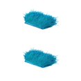 thumbnail image 3 of Kearding 1 yarda de plumas de avestruz teñidas con flecos, adorno de cinta, azul pavo real 2piezas Azul eléctrico, 3 of 6