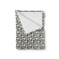 thumbnail image 2 of Art Deco Soft Flannel Fleece Blanket, Continuous Simplistic Pattern with Round in Irregular Sizes Retro Graphic, Cozy Plush for Indoor and Outdoor Use, 50" x 70", Charcoal Grey White, by Ambesonne, 2 of 5