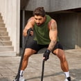 thumbnail image 5 of COOFANDY Men's 2 Pack Workout Hooded Tank Tops Bodybuilding Muscle Cut off T Shirt Sleeveless Gym Hoodies, 5 of 6