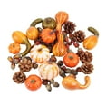 thumbnail image 3 of Tarmeek Thanksgiving Decorations for Home, Harvest Decorations Artificial Autumn Foam Pumpkins Decorations, Fake Maple Leaves, Gourds, Pine Cones and Acorns Set Fall Decor for Home, 3 of 7